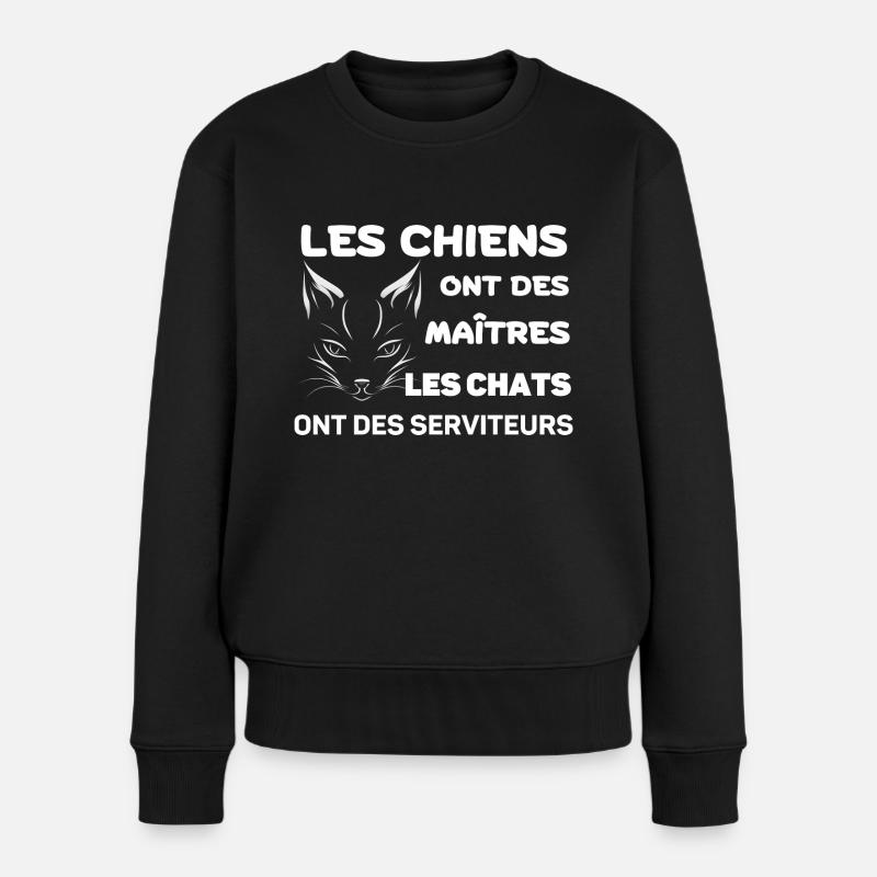 Humour de Chat - Pull Premium bio Femme - noir