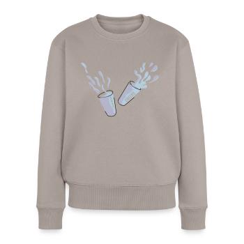 Toast - Frauen Premium Bio Pullover - Taupe - Vorne - Julia (174cm)