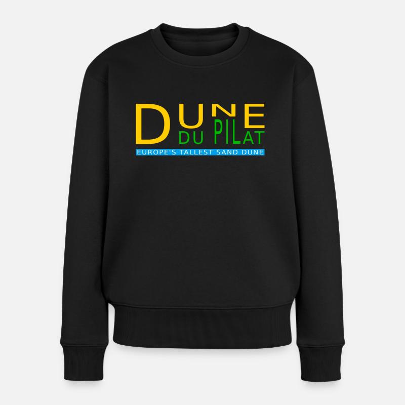 Dune du Pilat, Europas höchste Sanddüne - Frauen Premium Bio Pullover - Schwarz