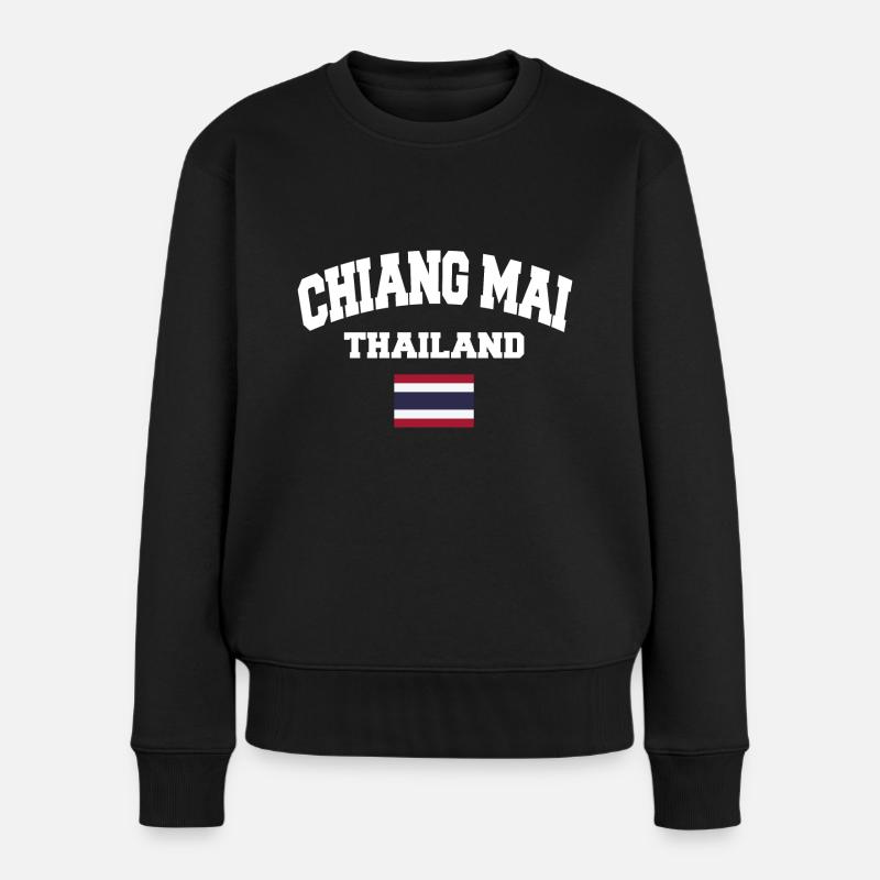 Chiang Mai - Frauen Premium Bio Pullover - Schwarz