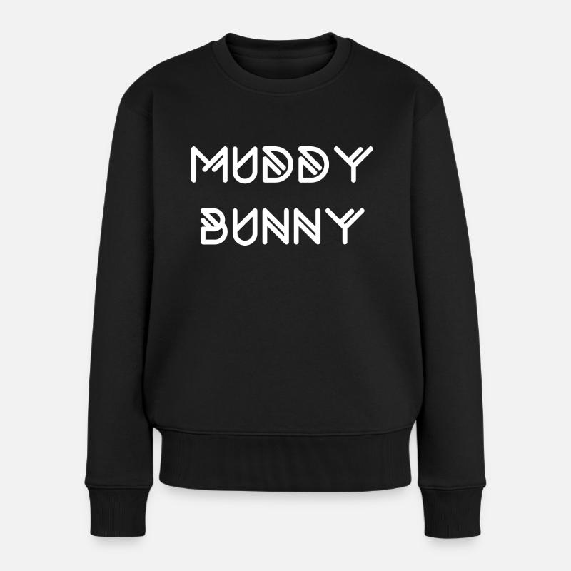 Muddy Bunny - Frauen Premium Bio Pullover - Schwarz