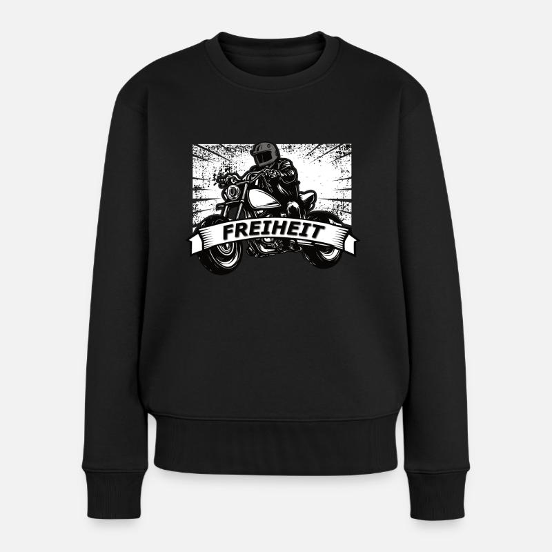 Freiheit - Frauen Premium Bio Pullover - Schwarz