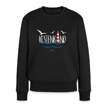 Küstenkind - Frauen Premium Bio Pullover - Schwarz - Vorne - Julia (174cm)