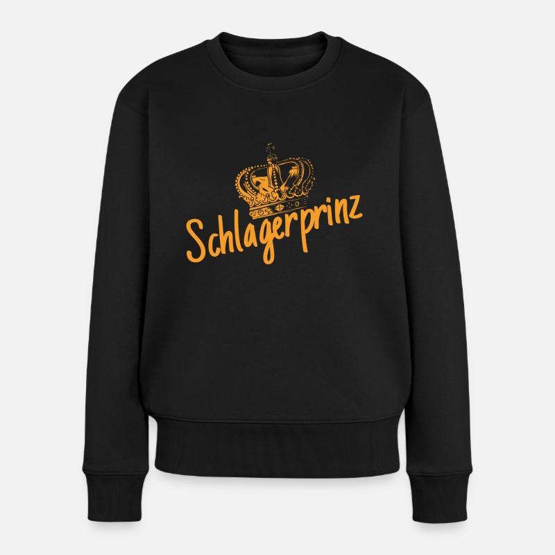 Schlagerprinz Schlagerparty Schlagermusik Geschenk - Frauen Premium Bio Pullover - Schwarz
