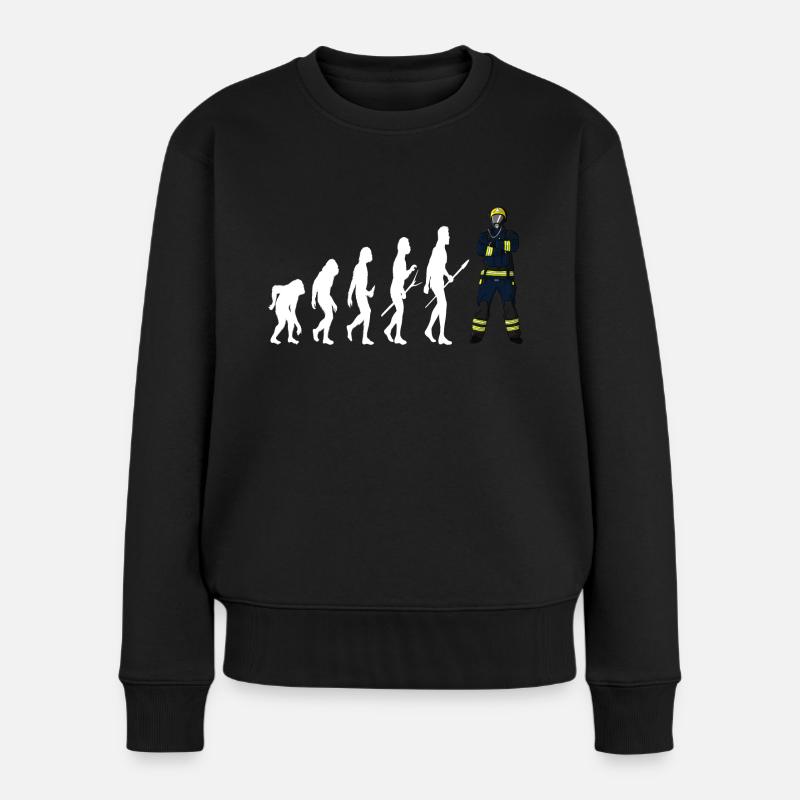 Feuerwehrmann Entwicklung - Frauen Premium Bio Pullover - Schwarz