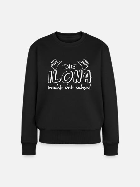 Ilona - Frauen Premium Bio Pullover - Schwarz