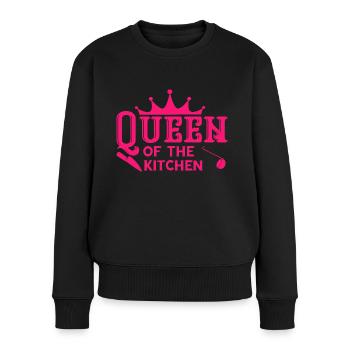 Queen of the Kitchen Köchin Frau Geschenk - Frauen Premium Bio Pullover - Schwarz - Vorne - Julia (174cm)