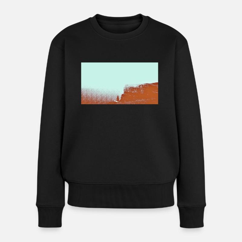 Cliffs of Moher - Frauen Premium Bio Pullover - Schwarz