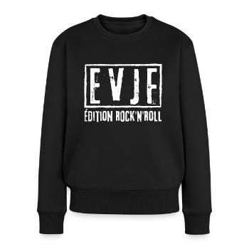 EVJF édition rock n roll - Pull Premium bio Femme - noir - Devant - Julia (174cm)