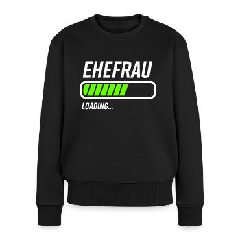 Hochzeit Heiraten Ehe Ehefrau - Frauen Premium Bio Pullover - Schwarz - Vorne - Julia (174cm)