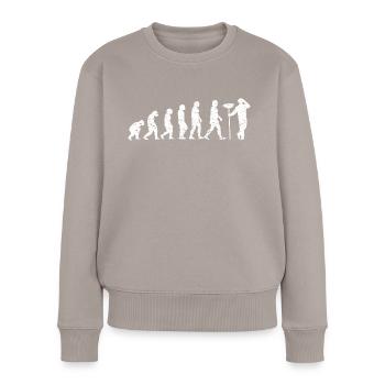 Ramoneur Ramoneur Cadeau Balayeuse de nourriture - Pull Premium bio Femme - taupe - Devant - Julia (174cm)