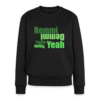 Remmidemmi Festival Outfit - Frauen Premium Bio Pullover - Schwarz - Vorne - Julia (174cm)
