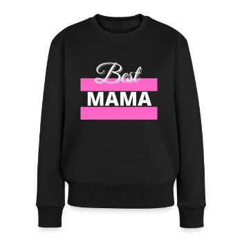 Best Mama - Frauen Premium Bio Pullover - Schwarz - Vorne - Julia (174cm)