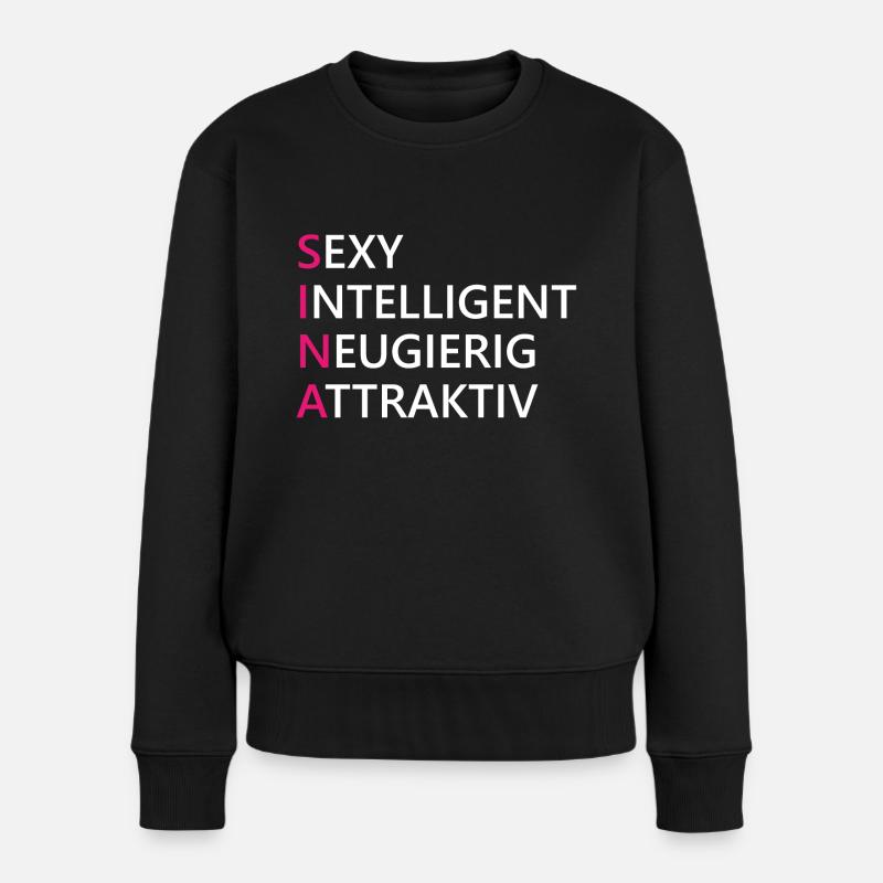 Sina Name Geschenk - Frauen Premium Bio Pullover - Schwarz