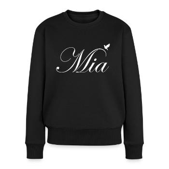 Mia schöner Name White - Frauen Premium Bio Pullover - Schwarz - Vorne - Julia (174cm)