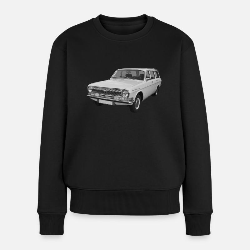 Pkw GAZ M 24-02 Wolga Kombi Sowjetunion Oldtimer - Frauen Premium Bio Pullover - Schwarz