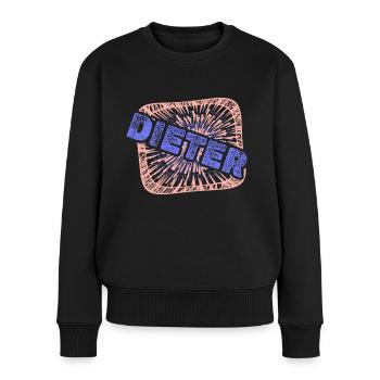 Kollege Dieter - Frauen Premium Bio Pullover - Schwarz - Vorne - Julia (174cm)