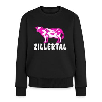 Zillertaler Skisaison Winterurlaub - Frauen Premium Bio Pullover - Schwarz - Vorne - Julia (174cm)