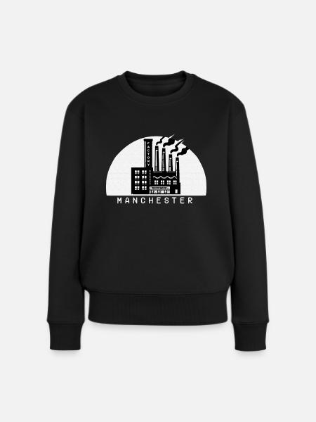 Fabrik in Manchester - Frauen Premium Bio Pullover - Schwarz