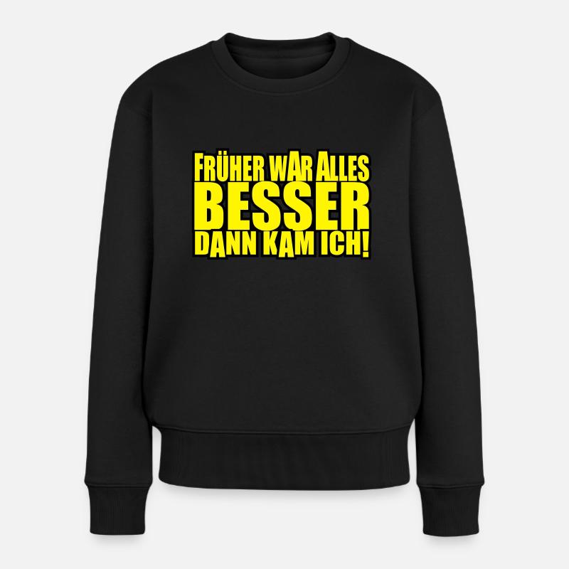 everything was better - Women's Premium Organic Jumper - black