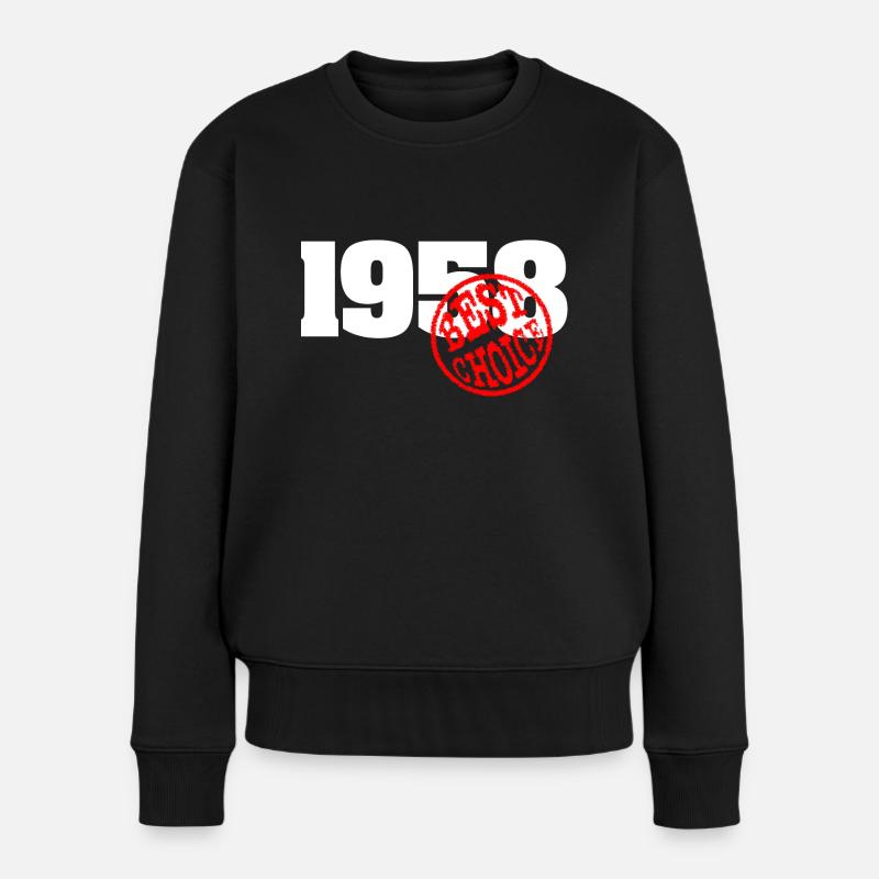 1958 / Geburtstag 1958 / 1958 best choice - Frauen Premium Bio Pullover - Schwarz