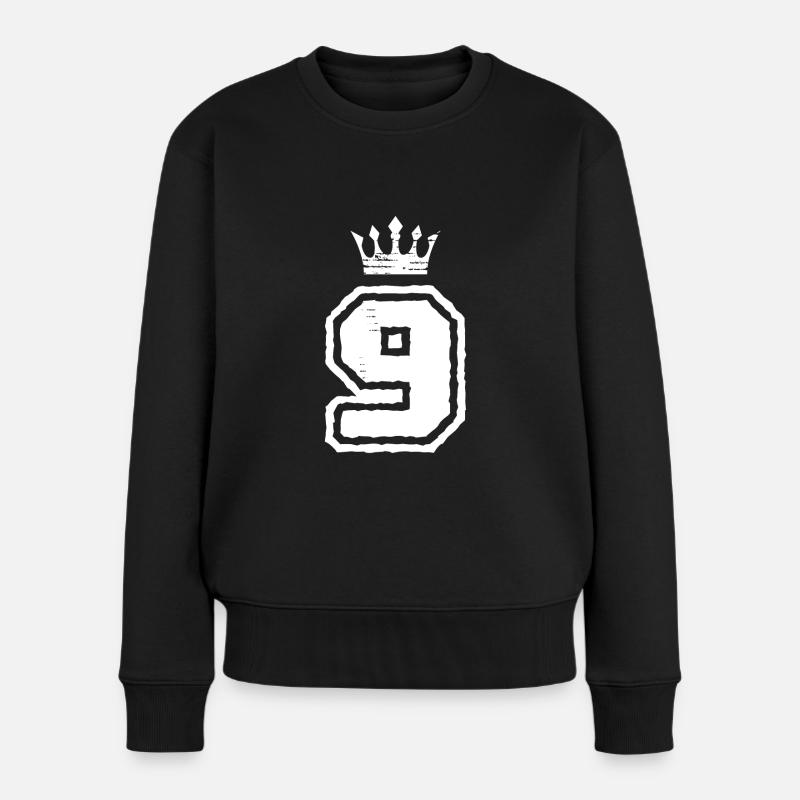 9 couronne numéro - Pull Premium bio Femme - noir