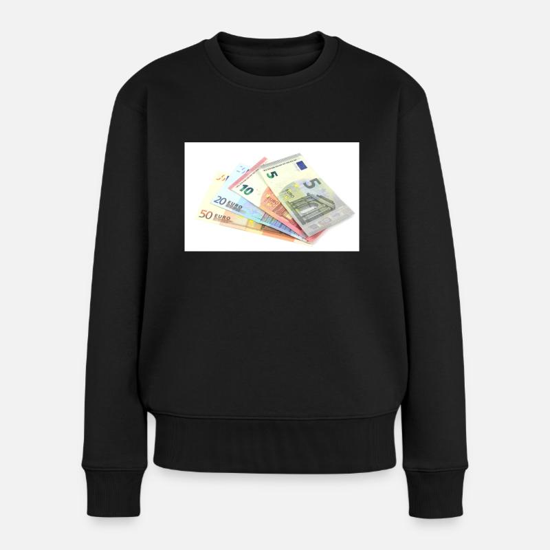 Argent. Billets en euros - Pull Premium bio Femme - noir