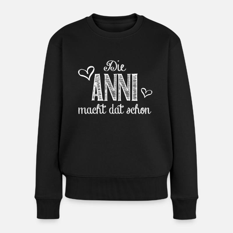 anni - Frauen Premium Bio Pullover - Schwarz