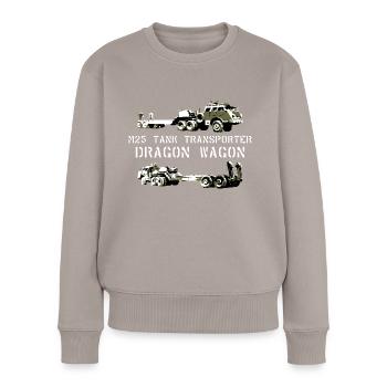 AVM Dragon Wagon M25 TANK TRANSPORTER US ZWEITER WELTKRIEG - Frauen Premium Bio Pullover - Taupe - Vorne - Julia (174cm)