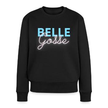 Article "Belle Gosse" - Pull Premium bio Femme - noir - Devant - Julia (174cm)