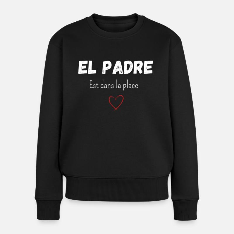 El padre est dans la place - Pull Premium bio Femme - noir