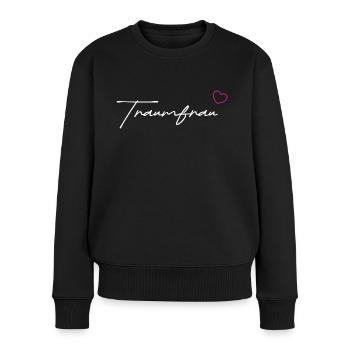 Traumfrau white - Frauen Premium Bio Pullover - Schwarz - Vorne - Julia (174cm)