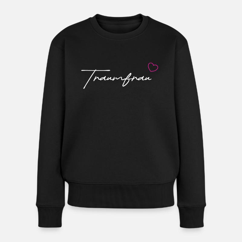Traumfrau white - Frauen Premium Bio Pullover - Schwarz