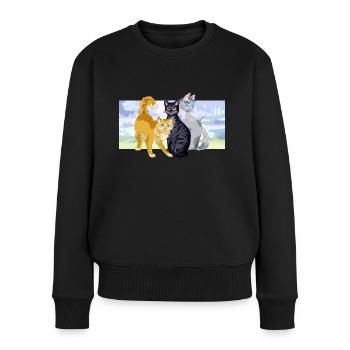 Rootspring Shadowsight Bristlefrost Katzen Schön - Frauen Premium Bio Pullover - Schwarz - Vorne - Julia (174cm)
