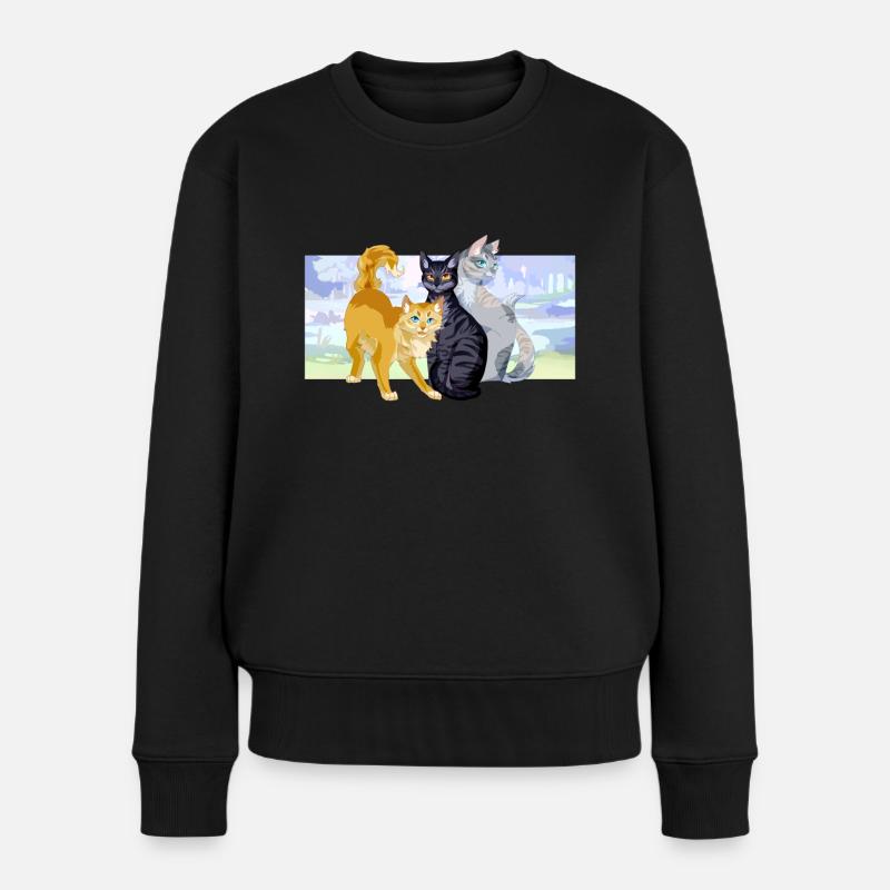 Rootspring Shadowsight Bristlefrost Katzen Schön - Frauen Premium Bio Pullover - Schwarz