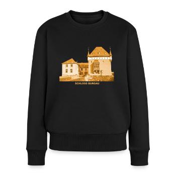 Burgau Wasserschloss Düren Nordrhein-Westfalen - Frauen Premium Bio Pullover - Schwarz - Vorne - Julia (174cm)