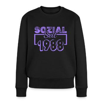 Travailleur social 1988 - Pull Premium bio Femme - noir - Devant - Julia (174cm)