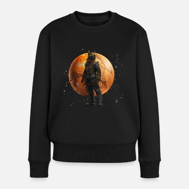 Mars's Cat - Pull Premium bio Femme - noir