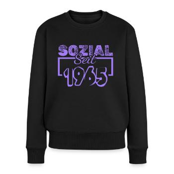 Travailleur social 1965 - Pull Premium bio Femme - noir - Devant - Julia (174cm)