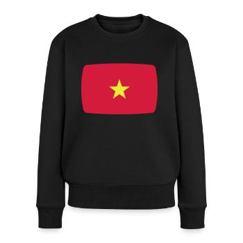 Vietnam Fahne Vietnam Flagge Việt Nam - Frauen Premium Bio Pullover - Schwarz - Vorne - Julia (174cm)