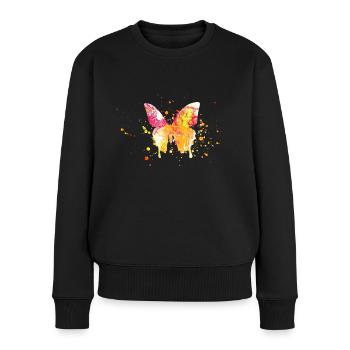 Colorful Butterfly Butterfly Art - Women's Premium Organic Jumper - black - Front - Julia (174cm)