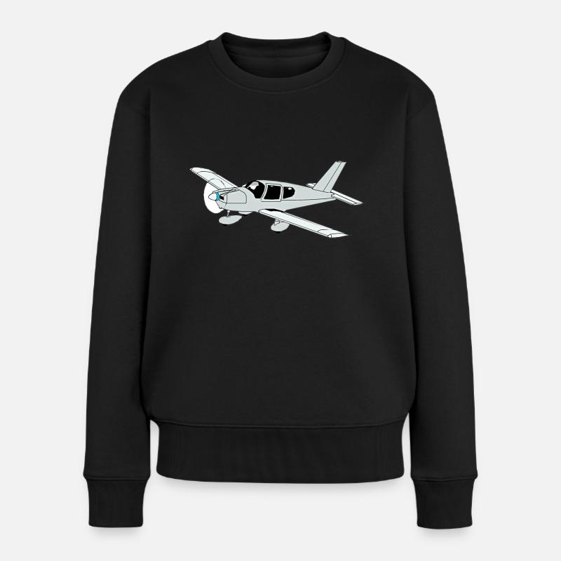 Flieger 3 - Frauen Premium Bio Pullover - Schwarz