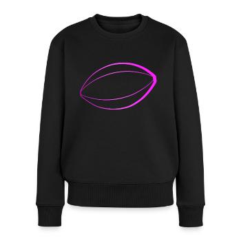 Football américain SB55 femmes rose - Pull Premium bio Femme - noir - Devant - Julia (174cm)