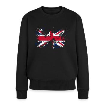 Drapeau anglais drapeau anglais - Pull Premium bio Femme - noir - Devant - Julia (174cm)