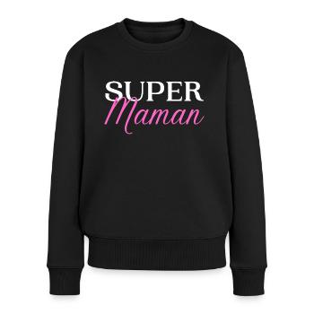 Super Maman - Pull Premium bio Femme - noir - Devant - Julia (174cm)