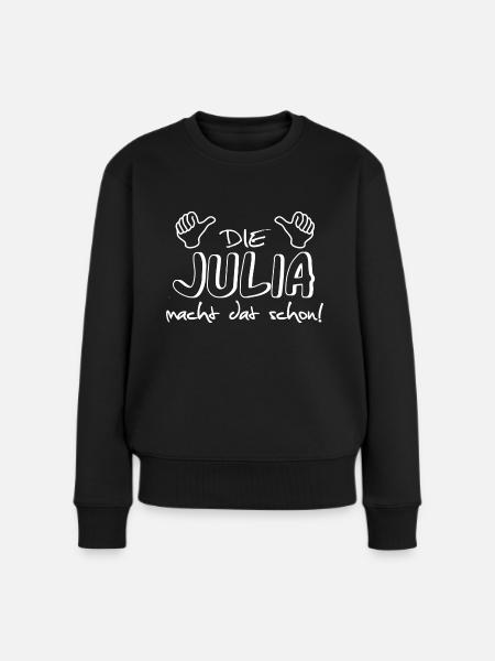 julia - Frauen Premium Bio Pullover - Schwarz