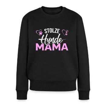 Stolze Hundemama - Frauen Premium Bio Pullover - Schwarz - Vorne - Julia (174cm)