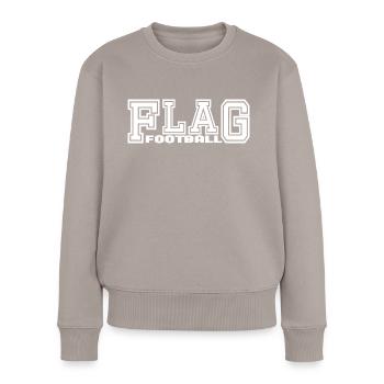 Flag Football Player et conception de joueur - Pull Premium bio Femme - taupe - Devant - Julia (174cm)