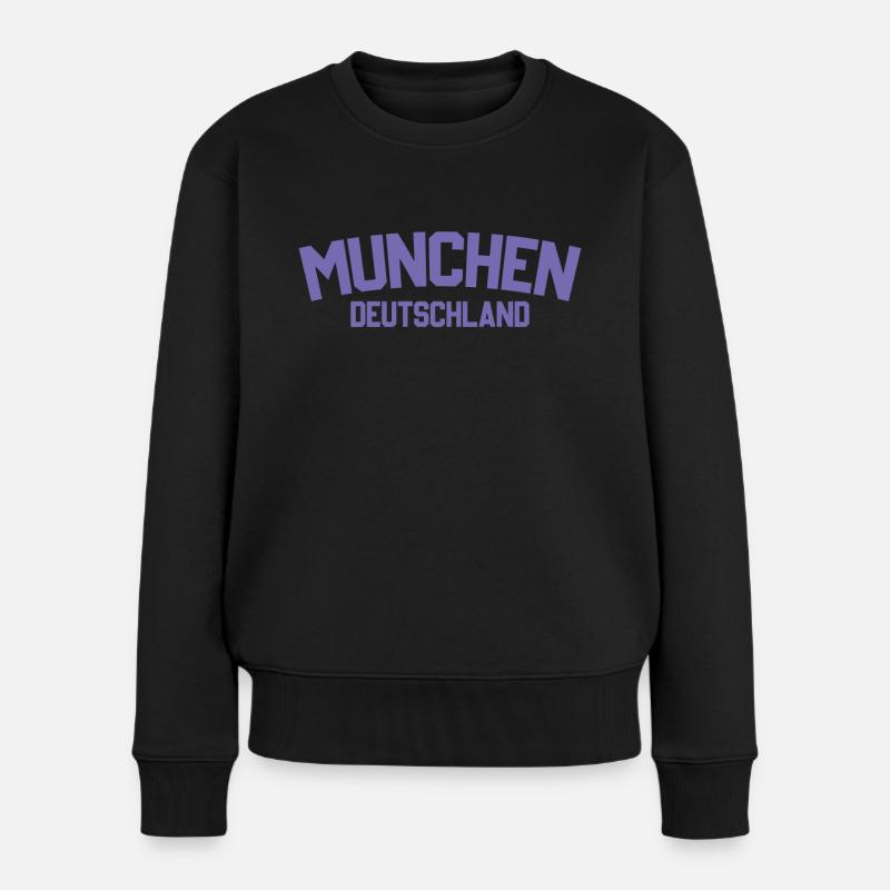 München Deutschland - Frauen Premium Bio Pullover - Schwarz