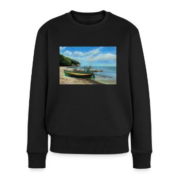 Fishing : The Adventure of the Open Sea - Pull Premium bio Femme - noir - Devant - Julia (174cm)